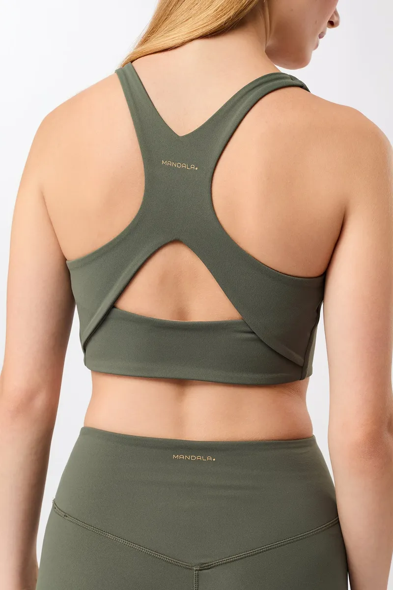 mandala MANDALA Damen vegan Sport-Bh Leaf Green, Grün, – Produktbild 2 von 2