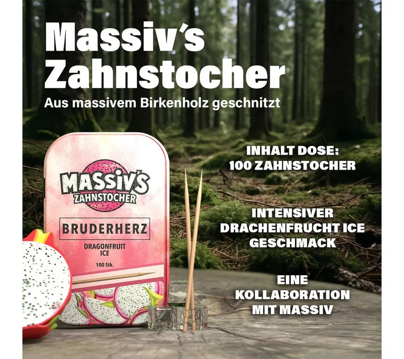 Wunder Zahnstocher Mundpflegecenter Massiv's Zahnstocher - Zahnstocher mit Geschmack – BRUDERHERZ, Zahnstocher mit Geschmack, Zahnstocher mit Geschmack – Produktbild 2 von 5