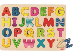 Goki goki Steckpuzzle aus Holz Alphabet 26-teilig 30 x 21 x 1 cm – Produktbild 1 von 1