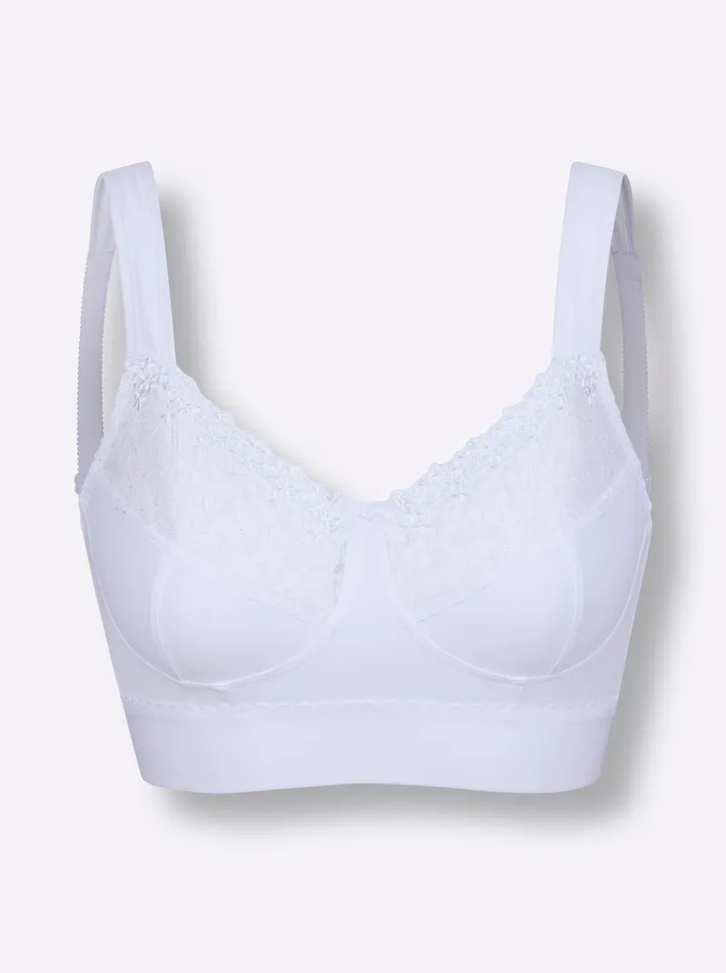 wäschepur BH ohne Bügel weiß, Weiß, – Produktbild 1 von 2