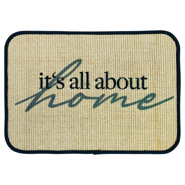 4betterdays 4betterdays Fußmatte | 'it's all about home' | 45 x 90 cm | Sisal | Naturlatex – Produktbild 1 von 4