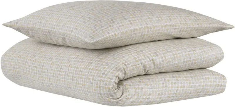 uncover by SCHIESSER Bettwäsche Punto aus edlem Baumwollsatin, 135x200 cm + 80x80 cm, Satin, 2 teilig, OEKO-TEX® MADE IN GREEN, Beige, – Produktbild 2 von 5