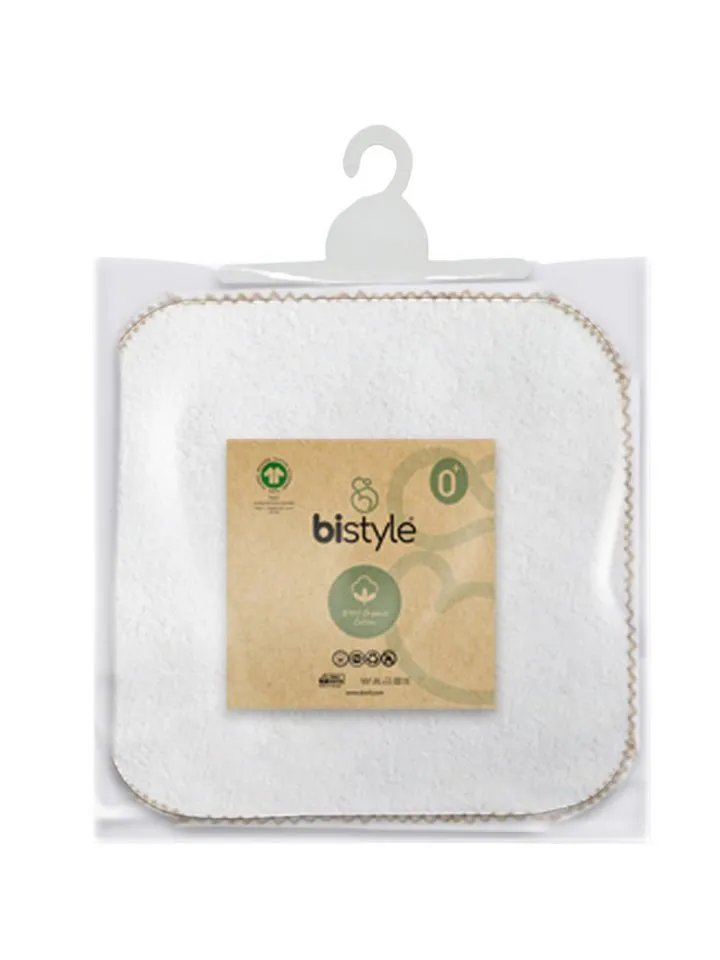 bistyle bistyle 6er-Pack-Frottee-Mundtücher - 28x28cm - zertifiziert – Bio Baumwolle, Ecru, – Produktbild 3 von 4