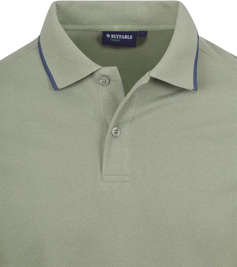 Suitable Suitable Respect Poloshirt Tip Ferry Grün - Größe M, Grün, – Produktbild 3 von 4