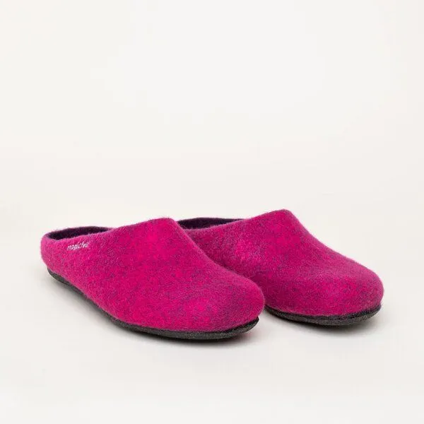 Magicfelt Magicfelt Filz-Hausschuh 709 aus 100% Merino-Wolle für Damen & Herren, Lila, – Produktbild 1 von 4