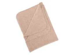Engel natur Engel Natur Babydecke mit Muschelkante Bio-Merinowolle Fleece melange-sand Maße 80 x 100 cm – Produktbild 1 von 1