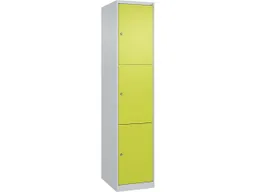 C+P C+P Schließfachschrank Classic PLUS, 3 Fächer, 1850x400x500mm, Lichtgrau/Clowngrün – Produktbild 1 von 1