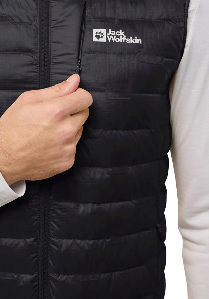 Jack Wolfskin Jack Wolfskin Daunenweste PASSAMANI DOWN VEST M RDS Daunenweste, winddicht, wasserabweisend, Grau, – Produktbild 4 von 5