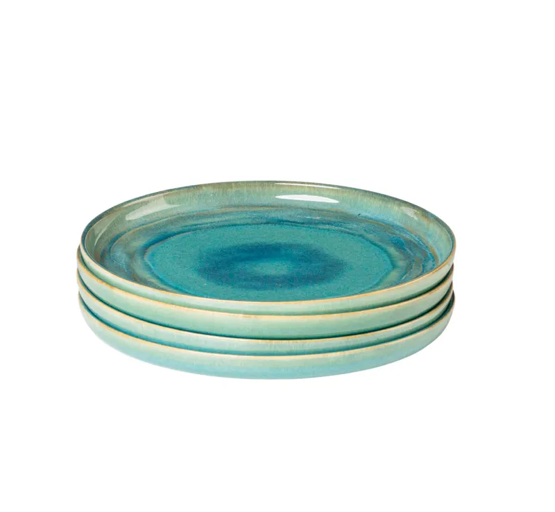 Gipfelstück Gipfelstück Tiefer See Speiseteller-Set, Steinzeug, Blau-türkis, – Produktbild 2 von 4