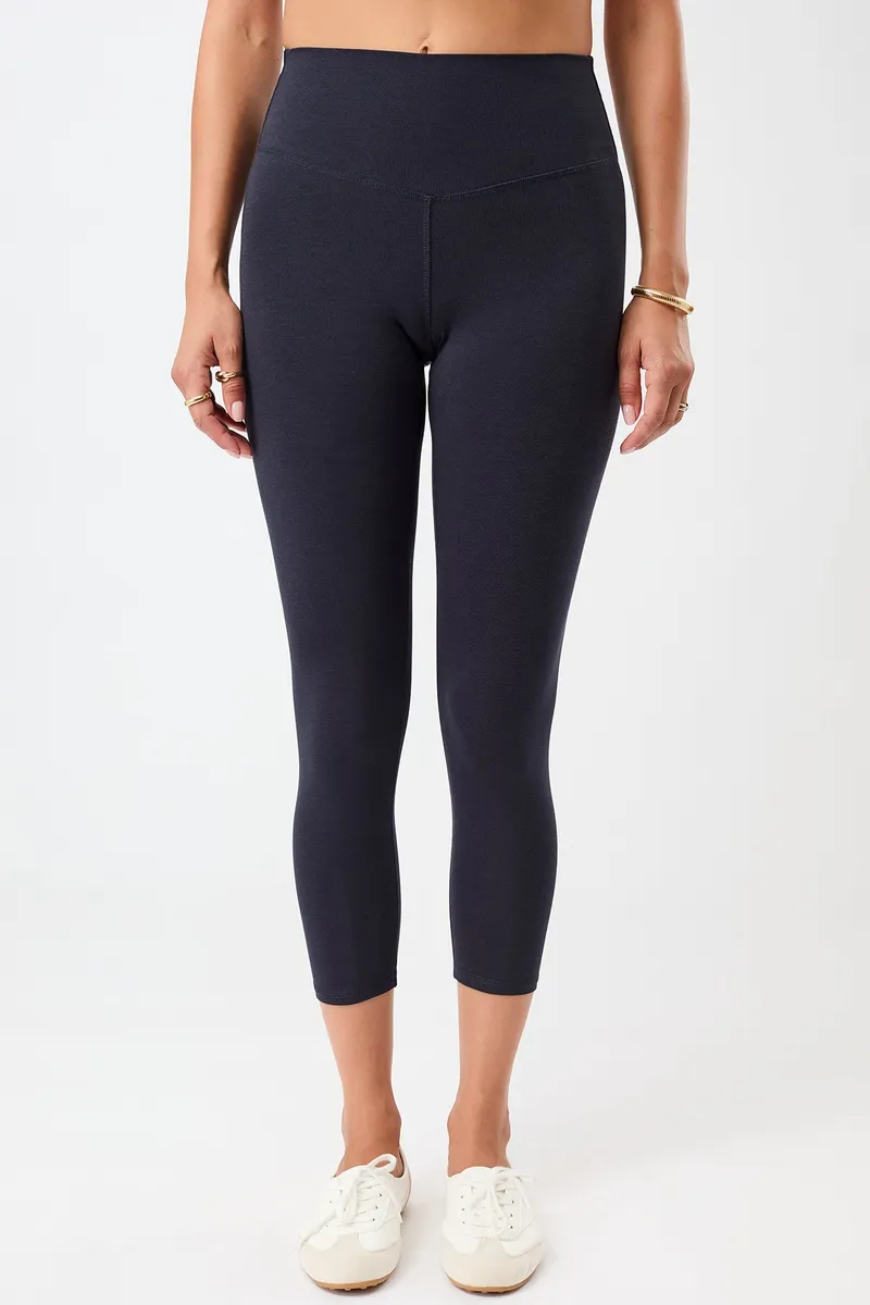 mandala MANDALA Damen vegan Leggings Cropped Best Night Himmelblau, Extra dunkelblau, – Produktbild 1 von 2