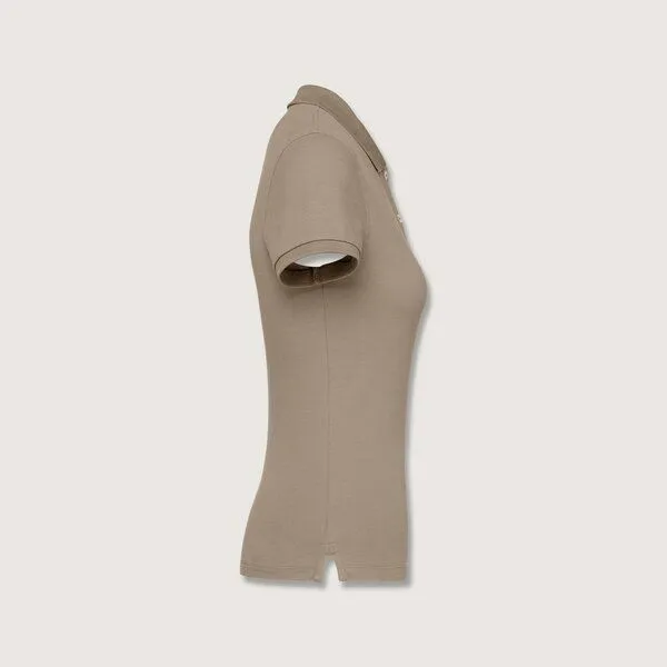 YTWOO YTWOO Damen Piqué-Poloshirt Midweight, Wet sand, – Produktbild 2 von 2