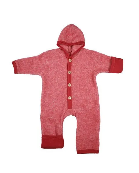 Cosilana Cosilana Baby Fleece Overall kbT Schurwolle Bio Baumwolle, Rot-melange, – Produktbild 1 von 1