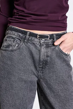 JAN N JUNE JAN 'N JUNE Damen vegan Gürtel Nyby Python Schwarz/Silber – Produktbild 1 von 1