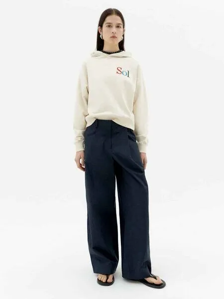 thinking mu thinking mu Valeria Sol - Damen Hoodie aus Bio-Baumwolle, Sol type (weiß), – Produktbild 2 von 4