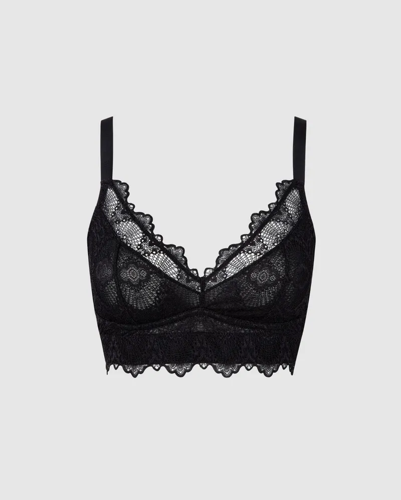 Understatement Understatement Damen vegan Bh Lace Support Plus Schwarz, Schwarz, – Produktbild 1 von 2