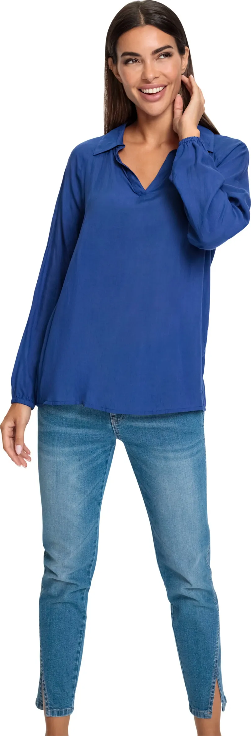 heine Schlupf-Bluse royalblau, Royalblau, – Produktbild 2 von 2