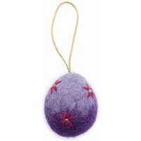 El Puente El Puente Deko-Anhänger "Osterei mit Blüten" | Fair Trade & Handmade aus Nepal, Rosa, – Produktbild 1 von 1