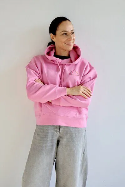 Kultgut Kultgut Sportive Line - Atmungsaktiv - Softfeeling - Kapuzenpullover / Little Sundown Mountain, Pink, – Produktbild 3 von 4