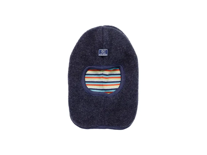 Pickapooh Pickapooh Baby und Kinder Schlupfmütze zum Wenden Bio-Schurwolle marine Gr. 48, Blau, – Produktbild 1 von 2