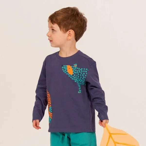 Sense Organics Sense Organics Kinder Langarmshirt, Modell LUKE, Waschbär-druck, – Produktbild 2 von 4