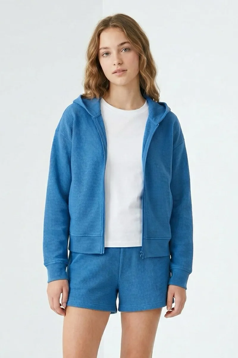 ORGANICATION ORGANICATION Damen vegan Hoodie Jennifer Light Navy, Dunkelblau, – Produktbild 2 von 2