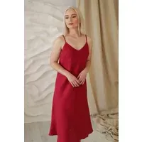 Amber Linen Amber Linen Damen vegan Kleid Sperlonga Rot – Produktbild 1 von 1