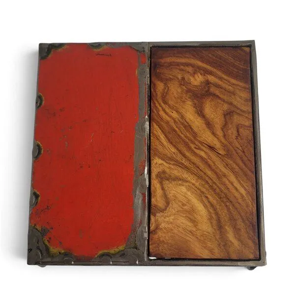 Moogoo Creative Africa Moogoo Creative Africa Untersetzer "Bois & Métal", Rot, – Produktbild 3 von 3