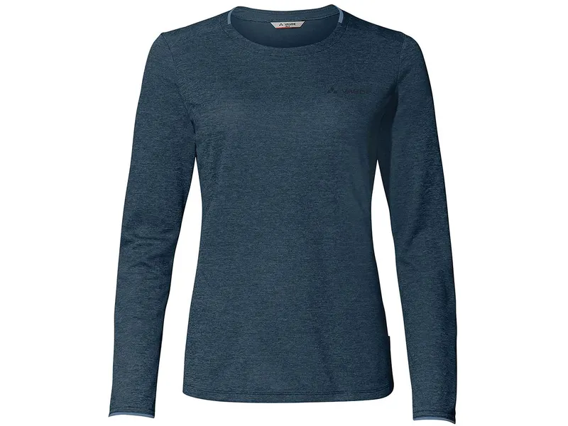 Vaude VAUDE Damen-Langarmshirt 'Essential' mit Rundhalsausschnitt, dark sea uni, Gr. 38 – Produktbild 2 von 8