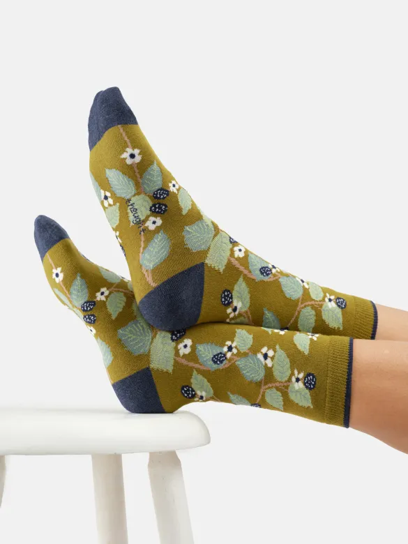 Thought Socken Modell: Blackberry Bramle, Charteuse green, – Produktbild 1 von 1