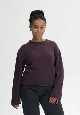 MELA MELA Rollsaum Strickpullover Style GEETHA aus 100% Bio-Baumwolle – Produktbild 1 von 1
