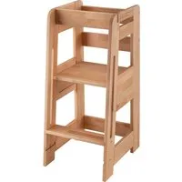 Infantil Lernturm B 42 x T 52 x H 89 cm, zweifach verstellbare Stufen, Buche geölt – Produktbild 1 von 1