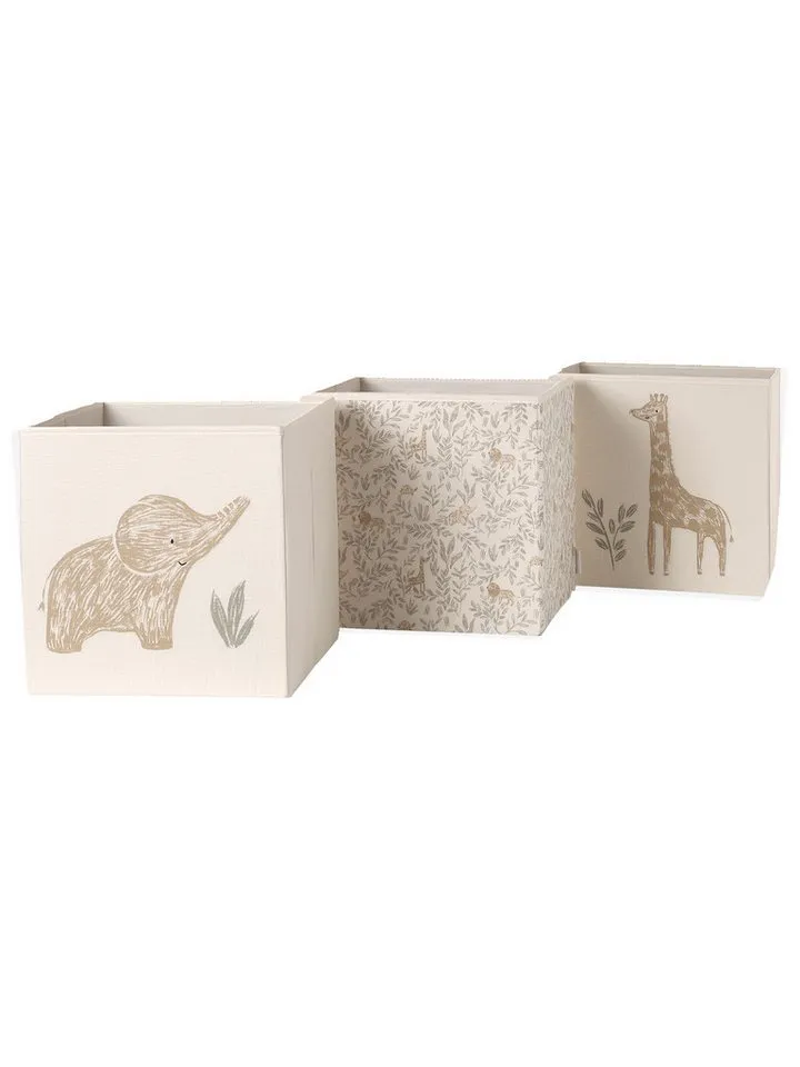 Vertbaudet Vertbaudet 3er-Set Kinderzimmer Aufbewahrungsboxen BABYLON, Beige, – Produktbild 5 von 6