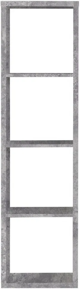 FORTE Standregal Mauro, FSC®-zertifiziert, Fachgröße 33x33cm, 4 Fächer, Grau, – Produktbild 4 von 5
