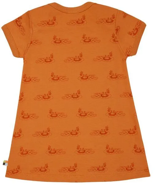 loud + proud loud + proud Babys & Kinder Kleid Druck, GOTS-zertifiziert, Carrot(orange), – Produktbild 1 von 2