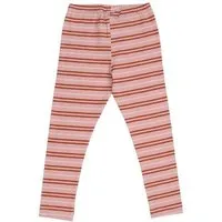 Walkiddy Walkiddy Kinder Leggings GOTS-Bio-Baumwolle, rosa gestreift „Pink Lines“, elastischer Bund, weich & bequem – Produktbild 1 von 1