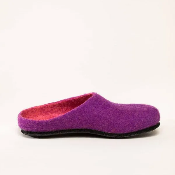 Magicfelt Magicfelt Filz-Hausschuh 709 aus 100% Merino-Wolle für Damen & Herren, Purpurlila, – Produktbild 3 von 4