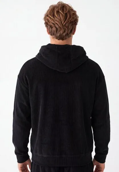 ORGANICATION ORGANICATION Cord-Hoodie aus Bio-Baumwolle, Black, – Produktbild 4 von 4