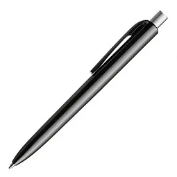 prodir prodir® Kugelschreiber DS8 PPP Family, blaue Mine, schwarz/silber satiniert, Schwarz / silber, – Produktbild 1 von 1