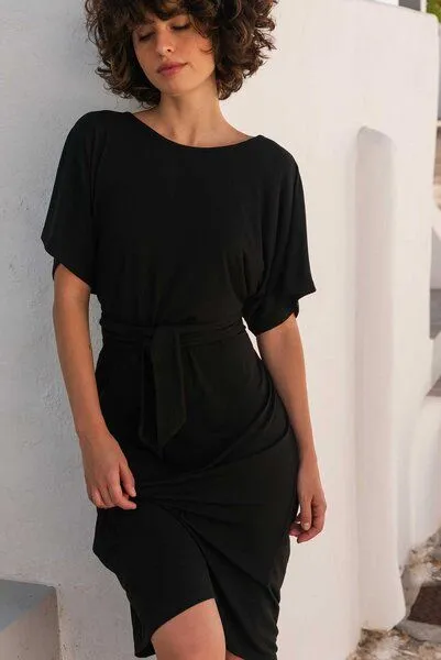WiDDA berlin WiDDA berlin Schwarzes Wickelkleid ANNA aus ECOVERO® Jersey – Produktbild 2 von 4