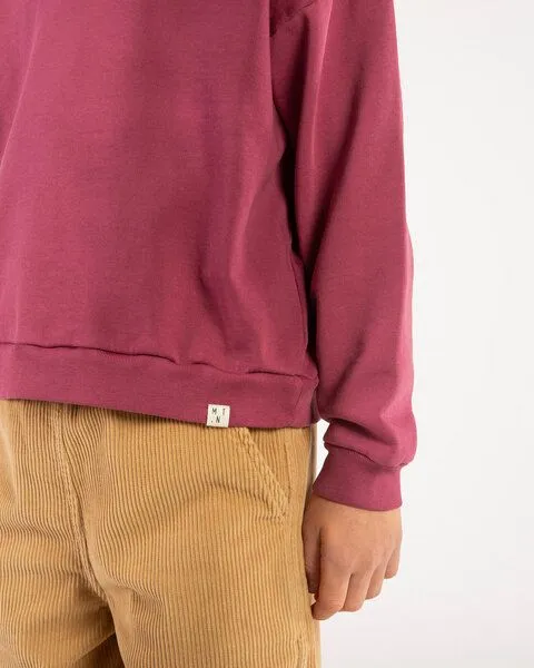 MATONA Matona Sweatshirt für Kinder aus Bio-Baumwolle / Crewneck Sweatshirt, Fig, – Produktbild 3 von 4