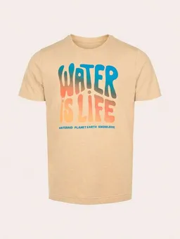 KnowledgeCotton Apparel KnowledgeCotton Apparel Unisex T-Shirt "WATER IS LIFE" - in Zusammenarbeit mit WaterAid – Produktbild 1 von 1