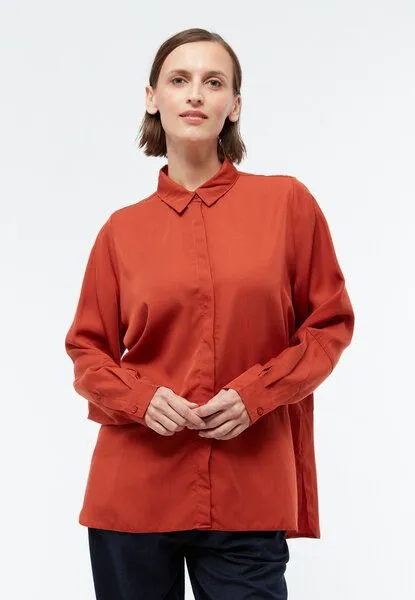 Givn Berlin Givn Berlin Damen Bluse aus TENCEL REFIBRA Lyocell "Ivy", Rusty orange (refibra), – Produktbild 1 von 4