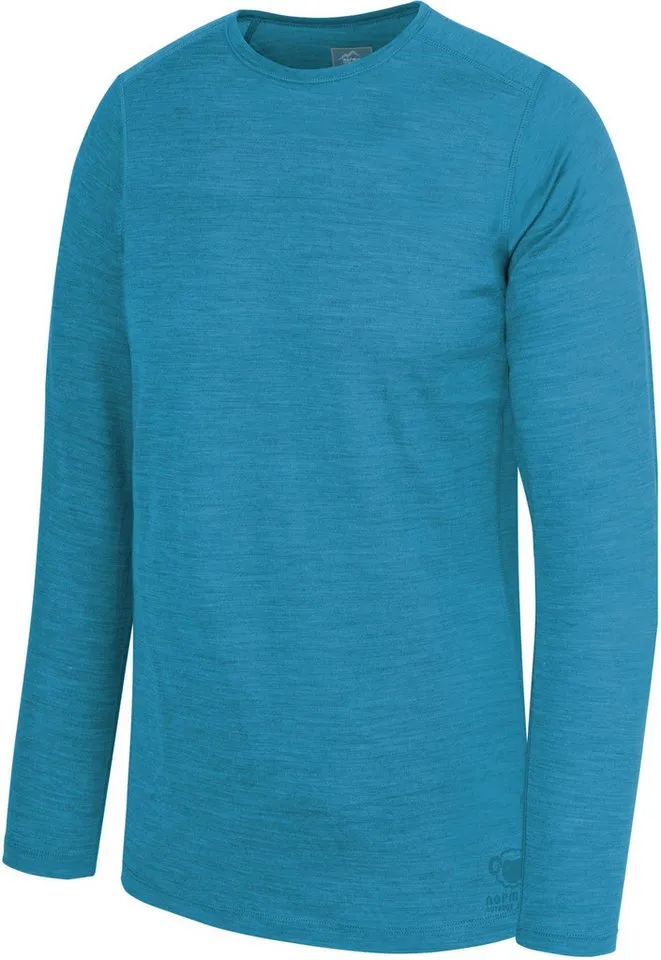 normani Funktionsshirt Kinder Merino Langarm Broome Thermounterwäsche aus 100% Bio-Merinowolle für Junge und Mädchen, Blau, – Produktbild 3 von 5