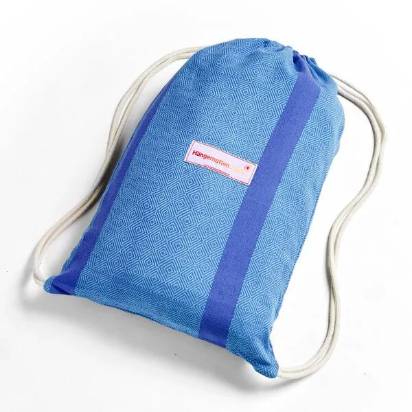HängemattenGlück HängemattenGlück Alegria, Hängematte aus Bio-Baumwolle, Saphira blau, – Produktbild 5 von 5