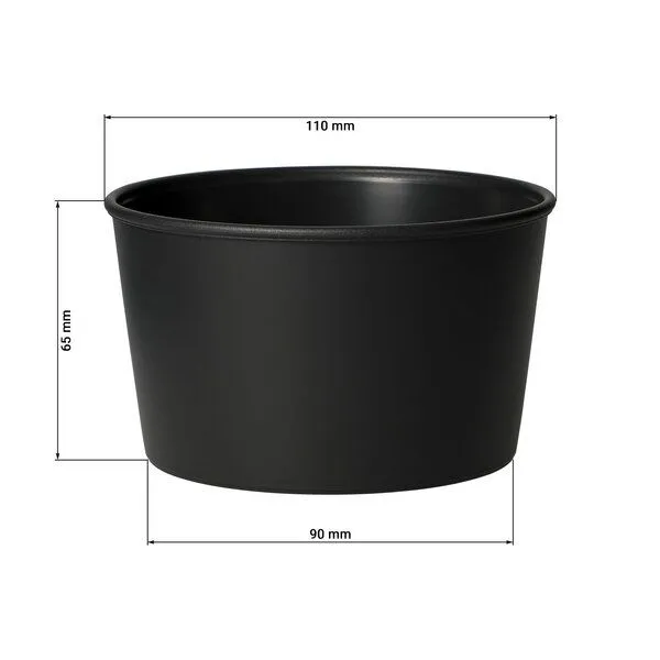 elasto nature elasto nature Mehrwegbehälter 460 ml, Schwarz, – Produktbild 3 von 4