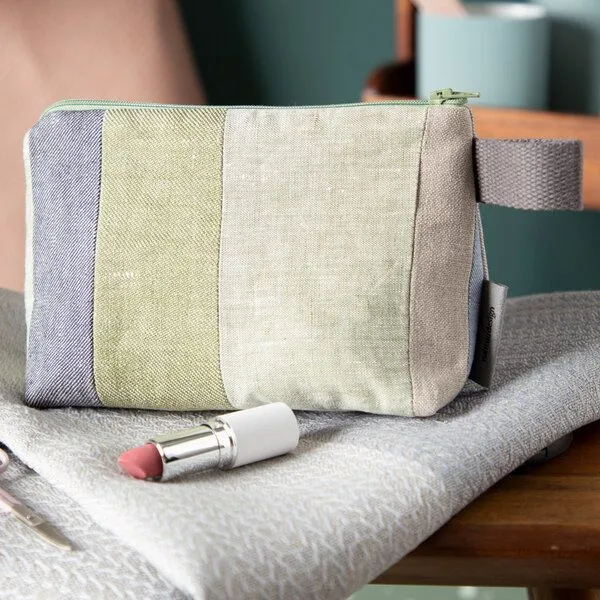 nahtur-design nahtur-design Kosmetiktasche aus 100% Leinen | Kleine Leinentasche, No_4 (bunt), – Produktbild 3 von 3