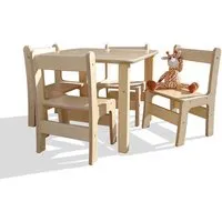 Die Schreiner Christoph Siegel Die Schreiner Christoph Siegel Kindersitzgruppe - Tisch und 4 Stühle – Produktbild 1 von 1