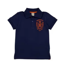 Walkiddy Kinder Poloshirt GOTS-zertifiziert aus Bio-Baumwolle, dunkelblau „Blue Depths“ mit Kragen & Knopfleiste – Walkiddy, weich & alltagstauglich – Produktbild 1 von 1