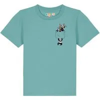 watabout kids watabout.kids T-Shirt Kinder Pocket Pandas, Teal monstera, – Produktbild 1 von 1