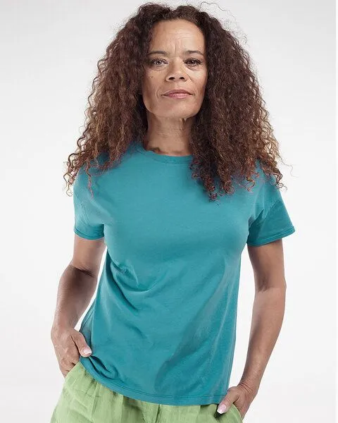 Alma & Lovis Alma & Lovis Lässiges T-Shirt im Loose Fit | Short Sleeve, Türkis, – Produktbild 1 von 1